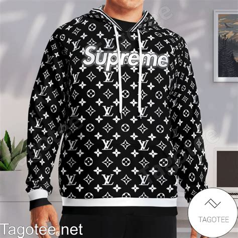 supreme louis vuitton hoodie zwart|Louis Vuitton supreme monogram.